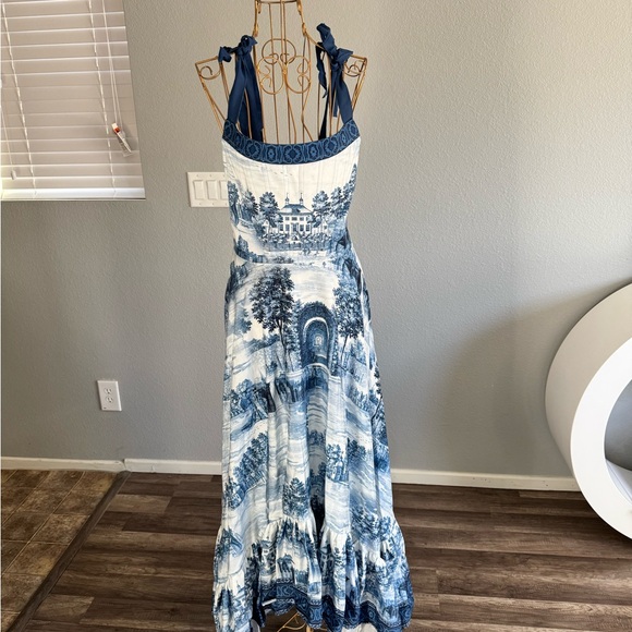 Alice + Olivia Rosalee Bustier Maxi Dress in Chateau 8 - Picture 3 of 14